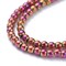 2.5mm Metallic Purple Plated Gold Electroplated Glass Round Micro Spacer Beads (14" Strand)